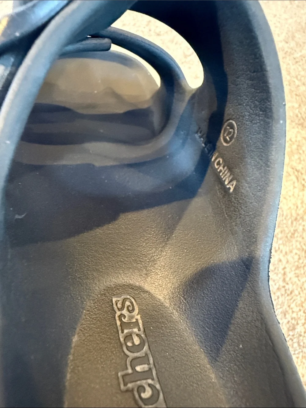 Skechers | Cali Buckle Slide Sandals with White Platform Sole